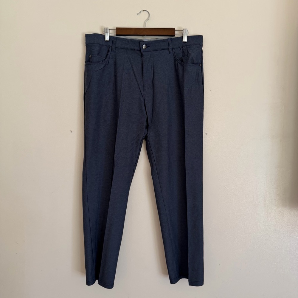 Adidas Men’s Blue Performance Chino Pants 34x30 Golf Casual Stretch Lightweight